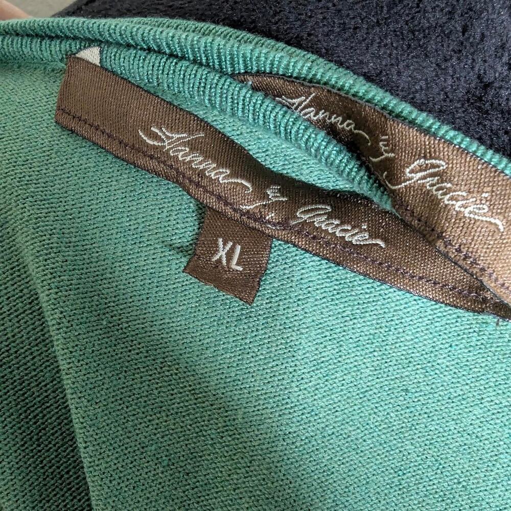 Green 2pc bohostyle long sleeve top XL - Picture 6 of 7